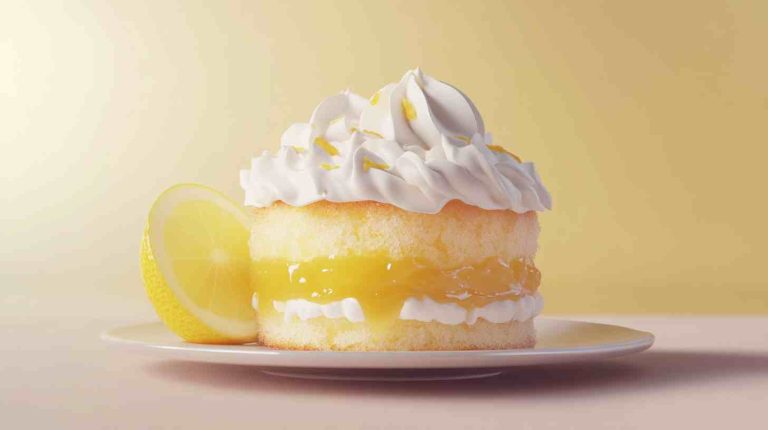 Angel Food Cake with Lemon Curd Filling