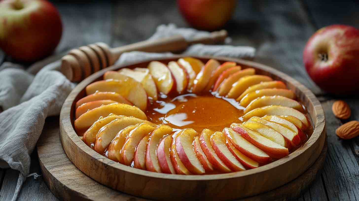 Apple Slices with Almond Butter and Granola