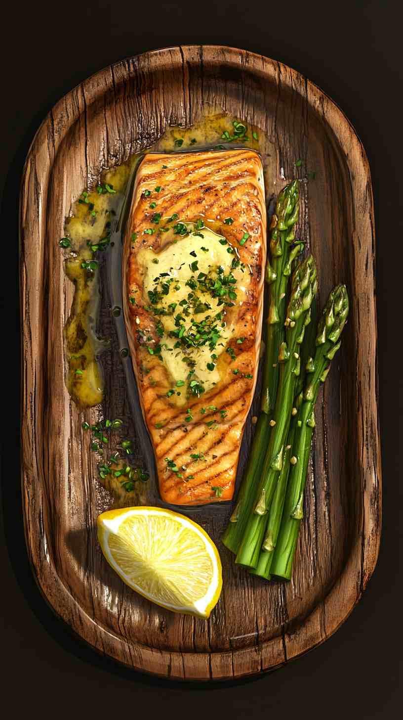 Asparagus and Garlic Butter Salmon Asparagus and Garlic Butter Salmon