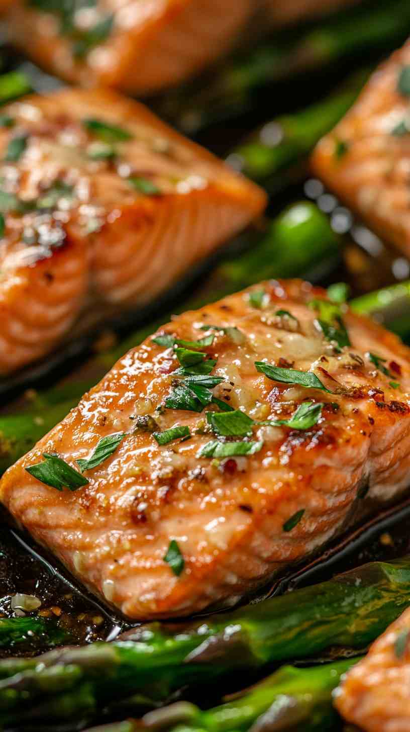 Asparagus and Garlic Butter Salmon Asparagus and Garlic Butter Salmon