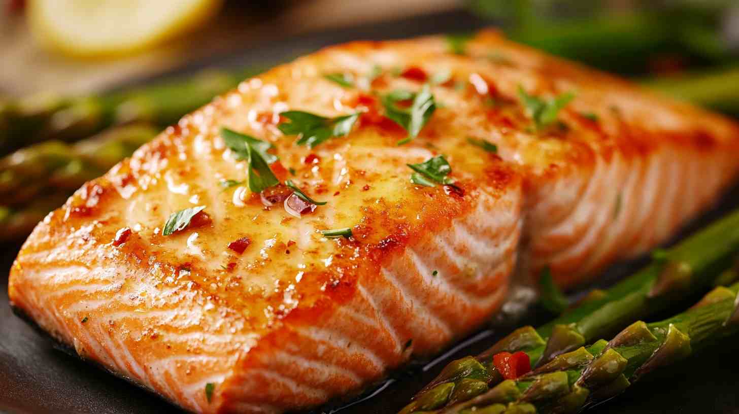 Asparagus and Garlic Butter Salmon