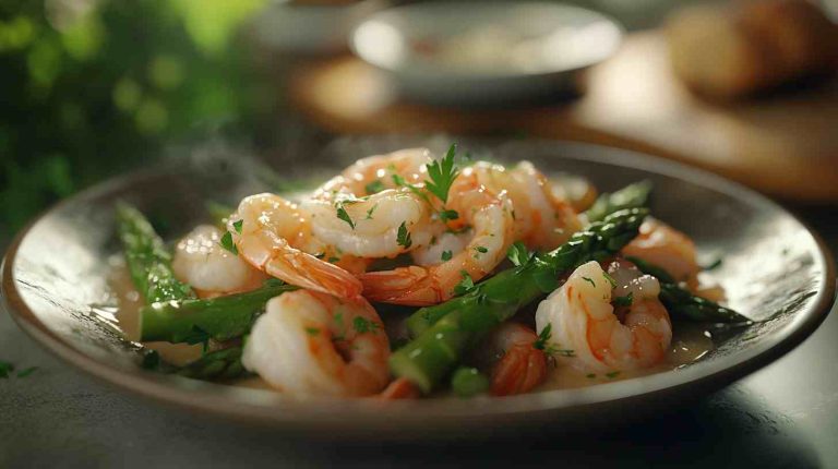 Asparagus and Shrimp Scampi