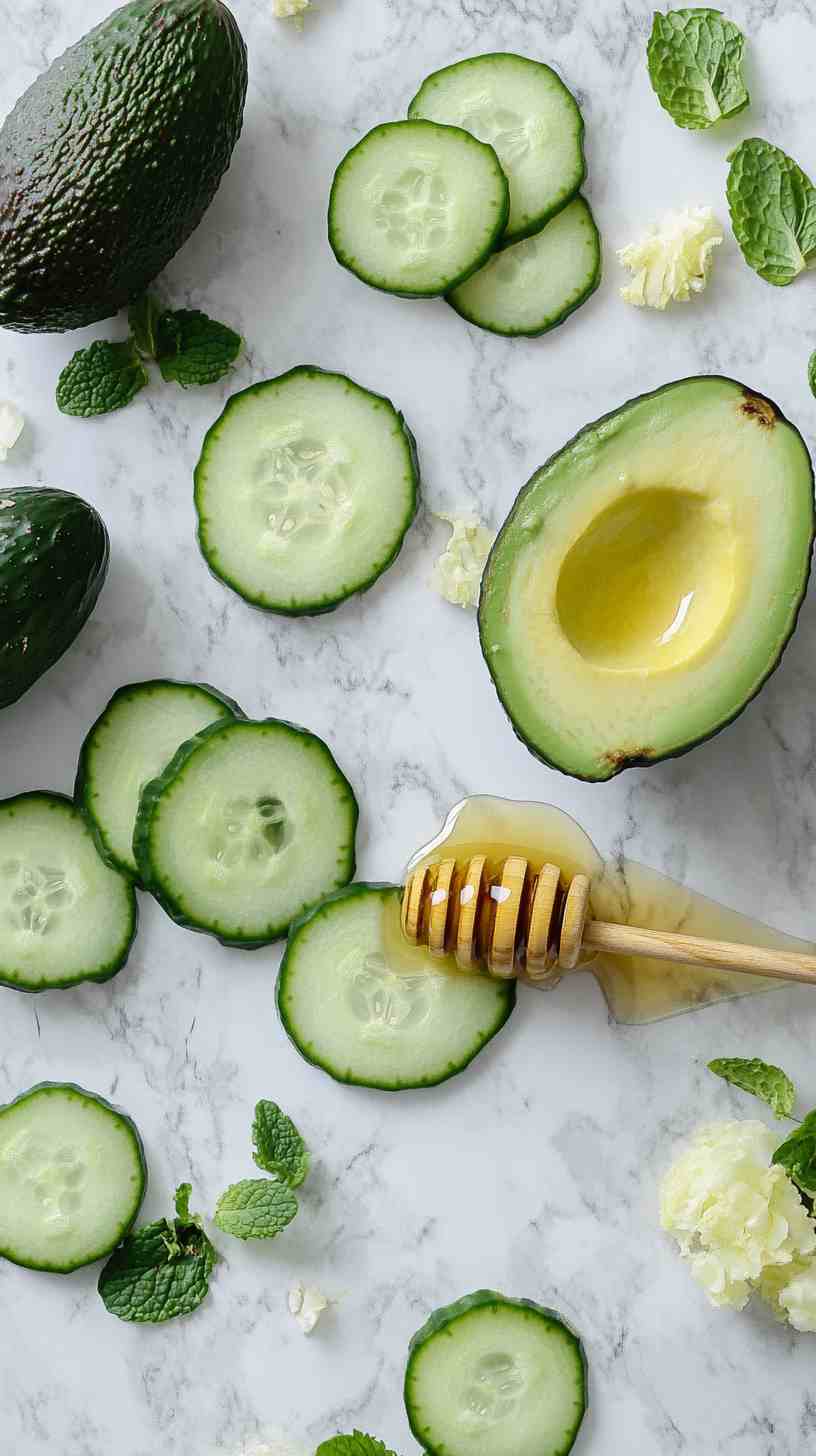 Avocado Cucumber Mint Smoothie Avocado Cucumber Mint Smoothie