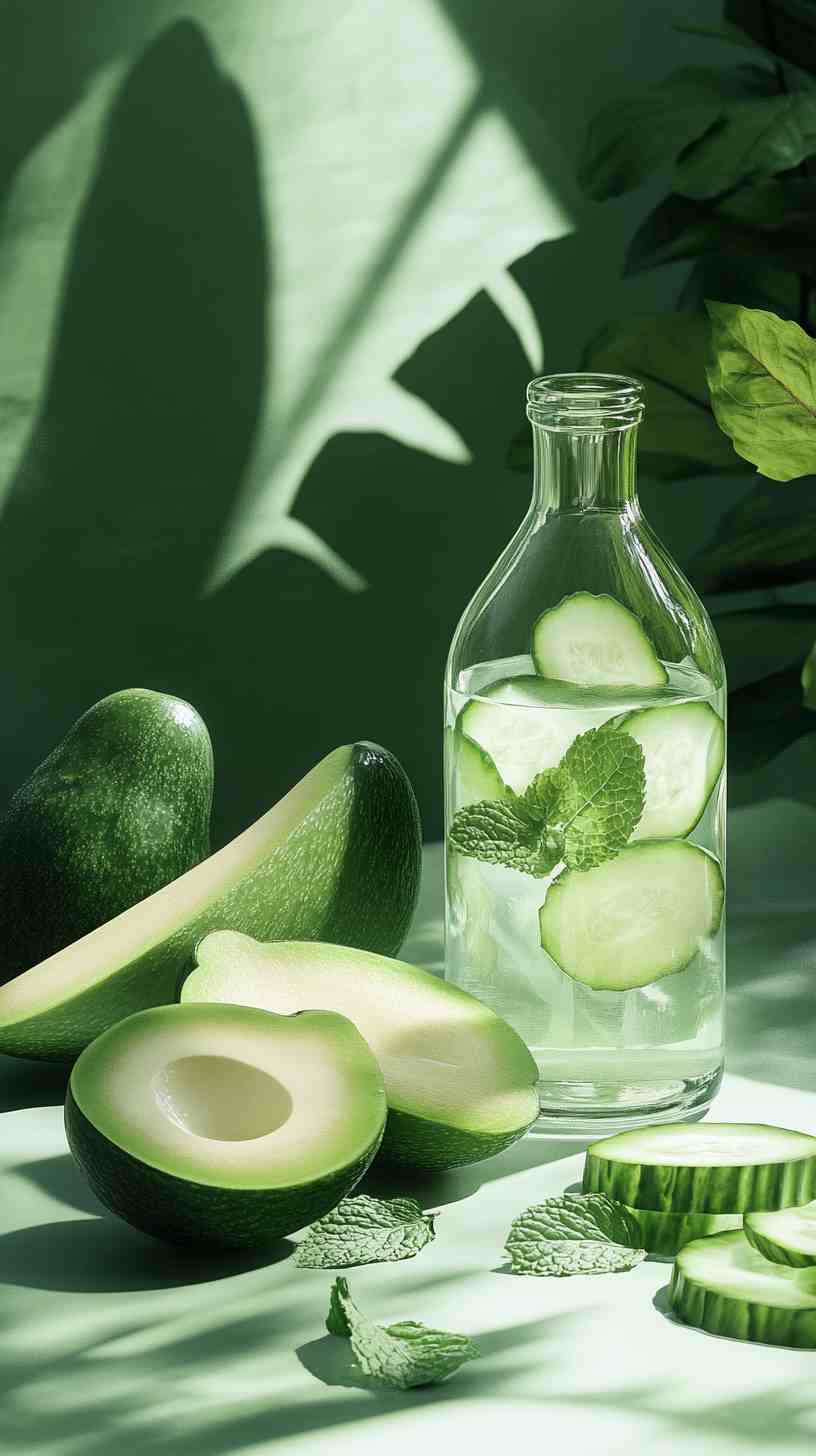 Avocado Cucumber Mint Smoothie Avocado Cucumber Mint Smoothie