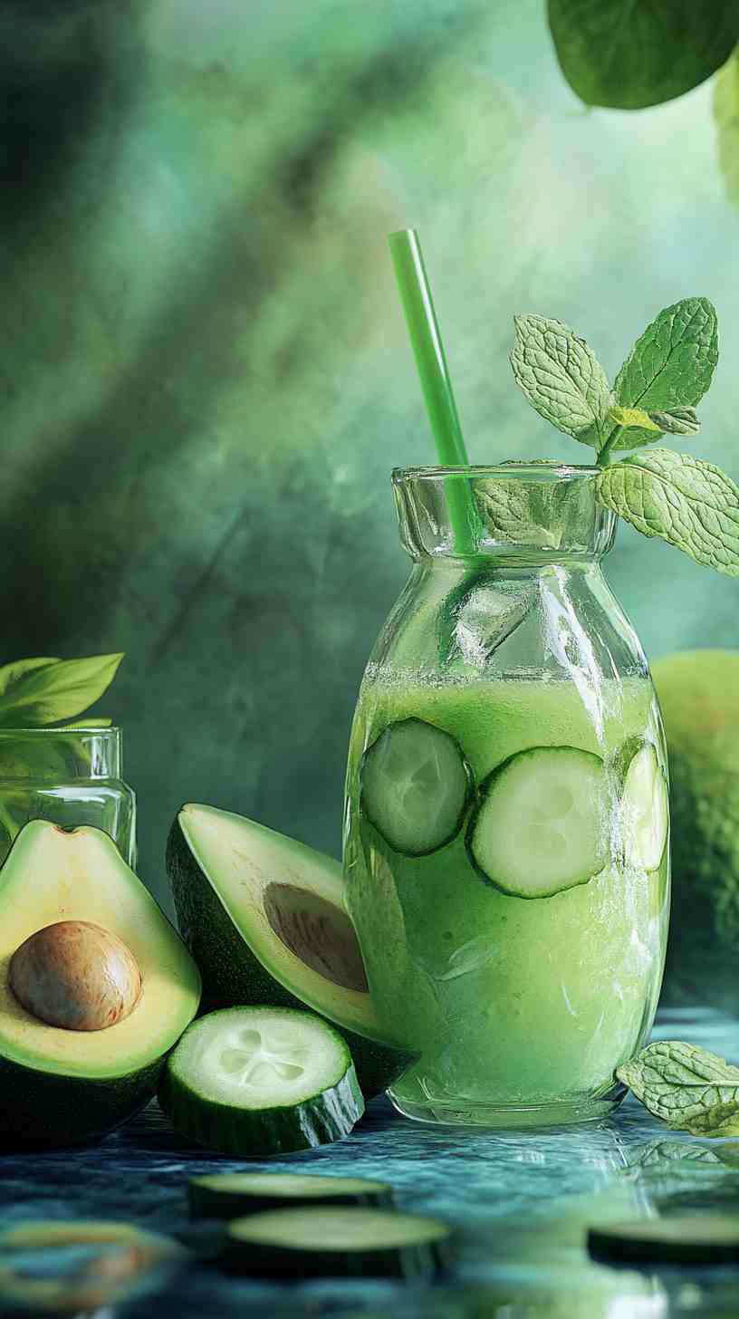 Avocado Cucumber Mint Smoothie Avocado Cucumber Mint Smoothie