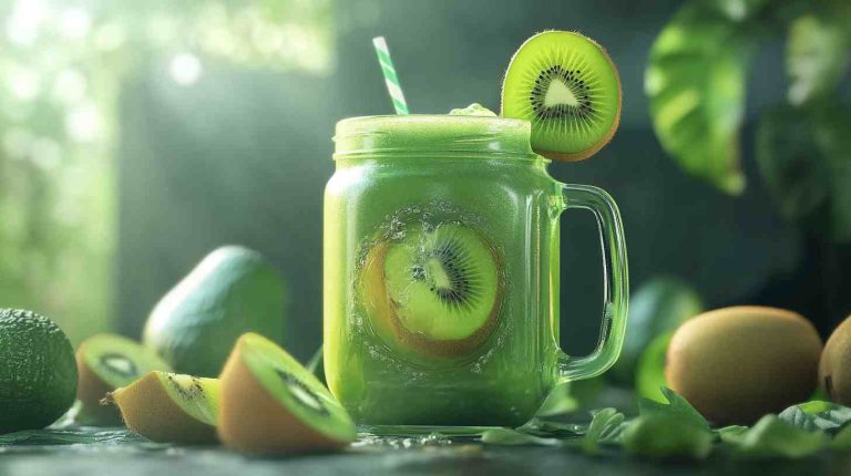 Avocado Kiwi Citrus Smoothie