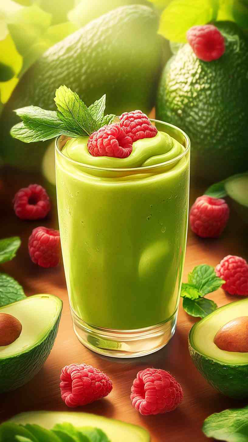 Avocado Raspberry Smoothie Avocado Raspberry Smoothie
