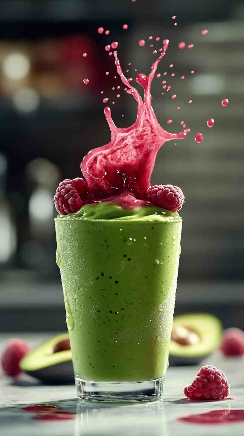 Avocado Raspberry Smoothie Avocado Raspberry Smoothie