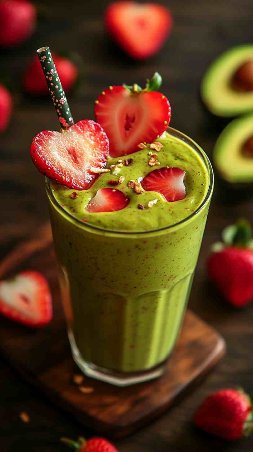 Avocado Strawberry Fusion Smoothie Avocado Strawberry Fusion Smoothie