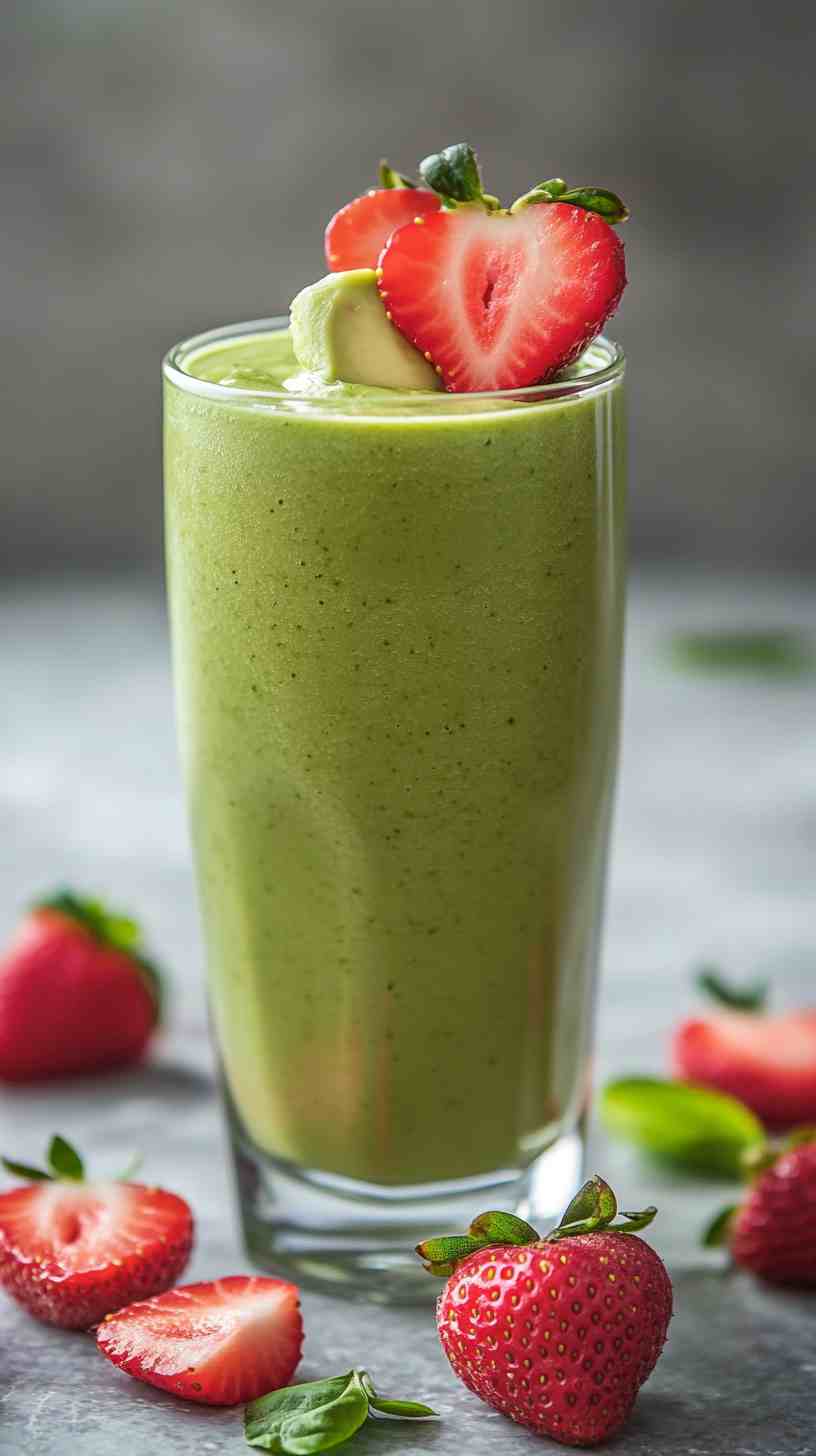 Avocado Strawberry Fusion Smoothie Avocado Strawberry Fusion Smoothie