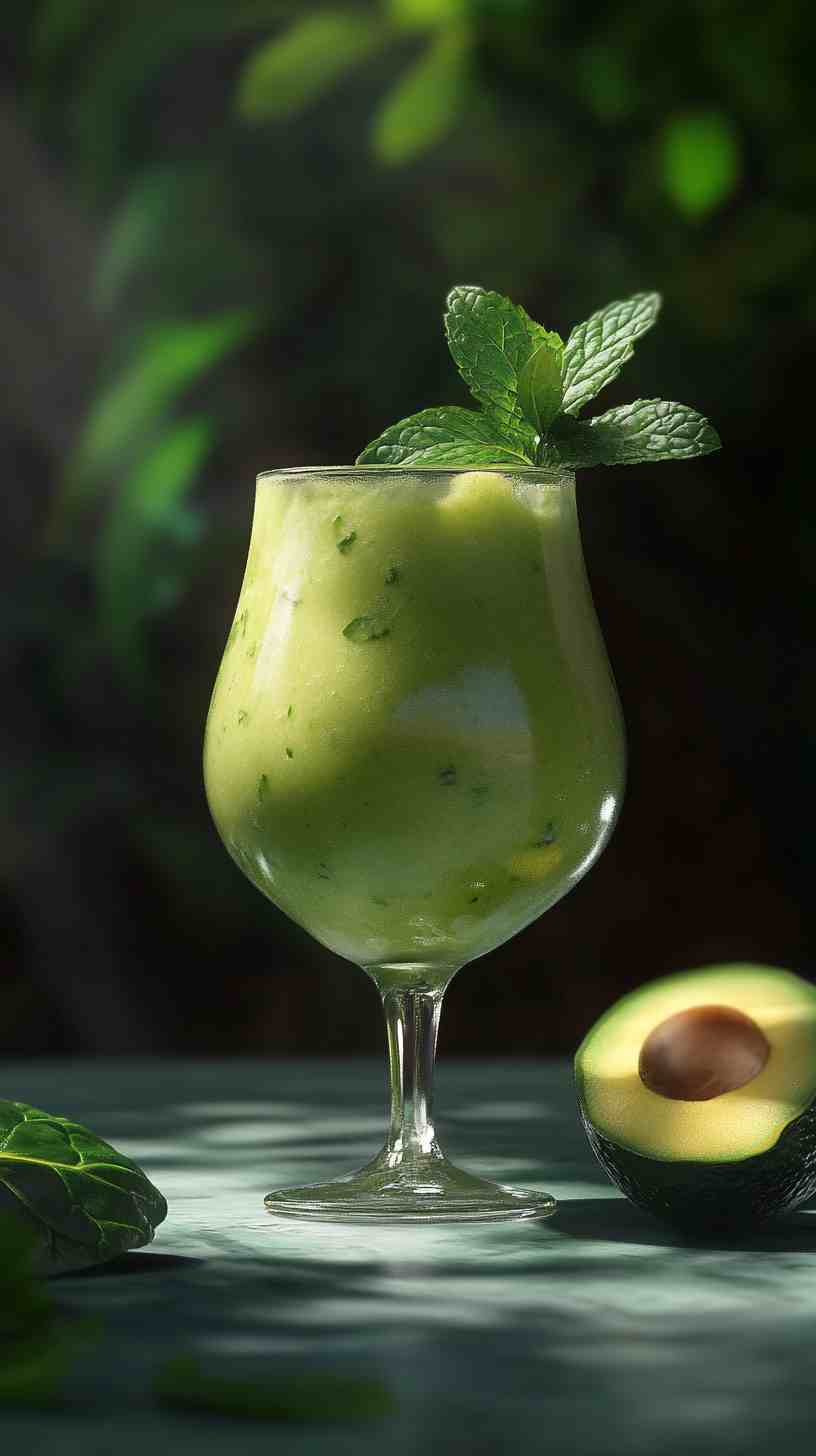 Avocado and Spinach Green Smoothie Avocado and Spinach Green Smoothie