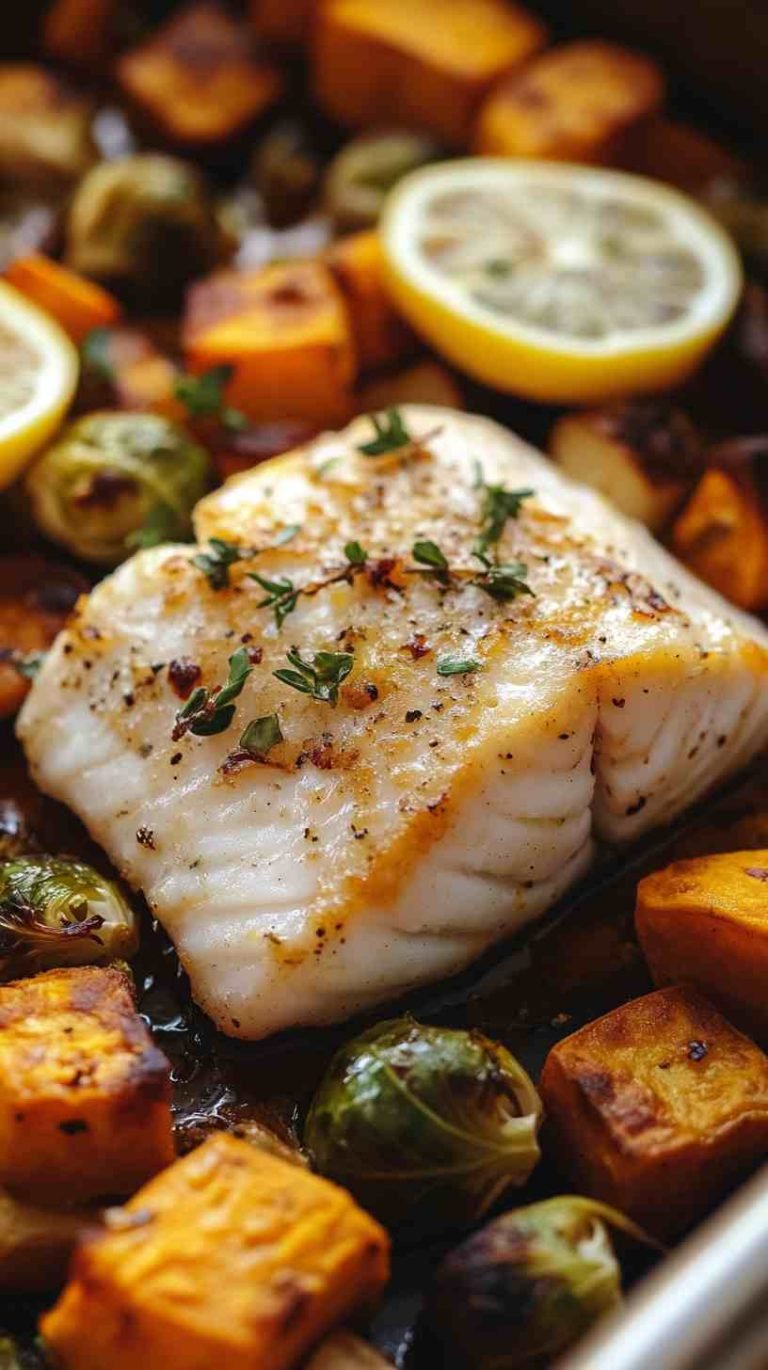 Baked Cod with Roasted Vegetables for Bulk