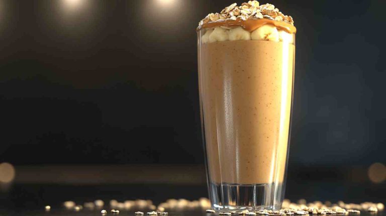 Banana and Peanut Butter Smoothie with Oats