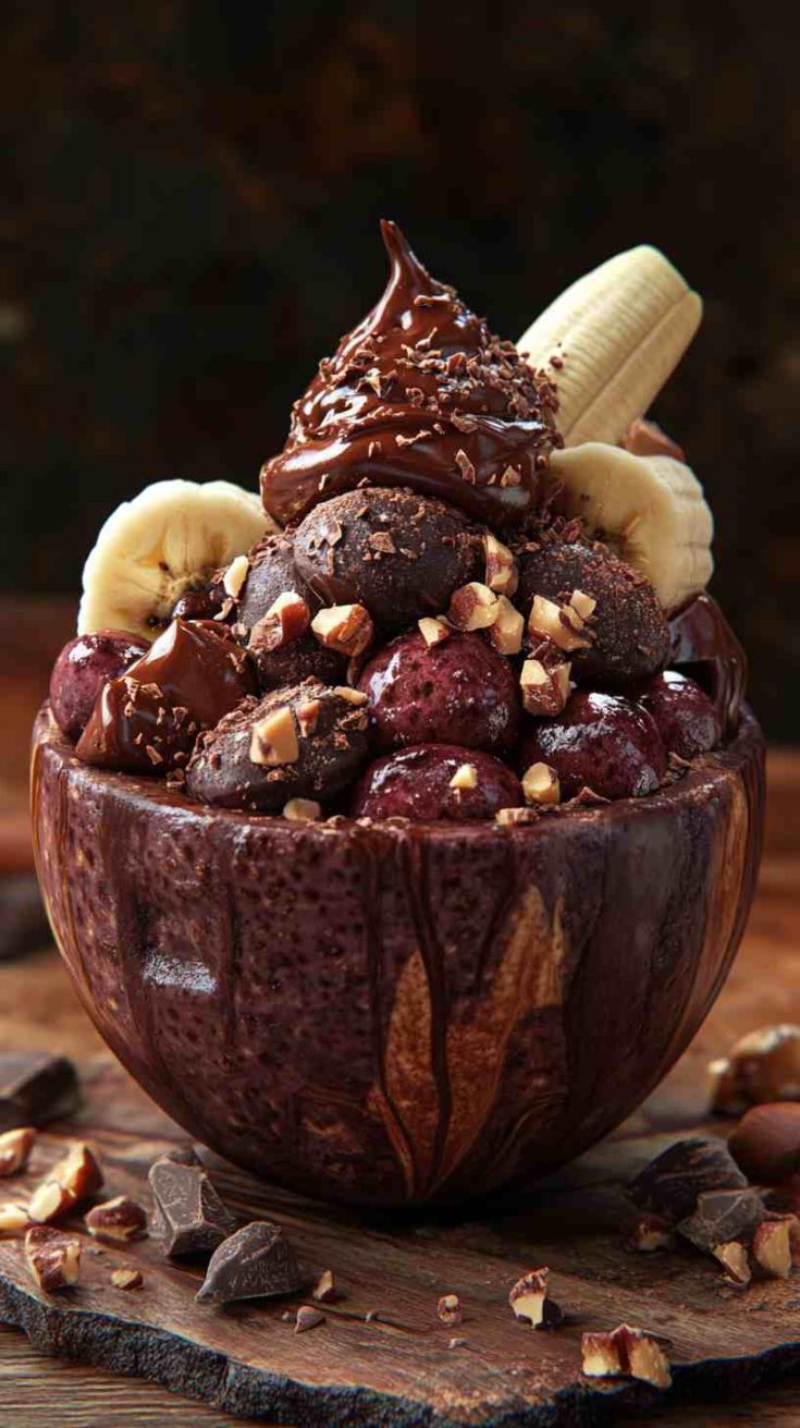 Chocolate Hazelnut Acai Bowl