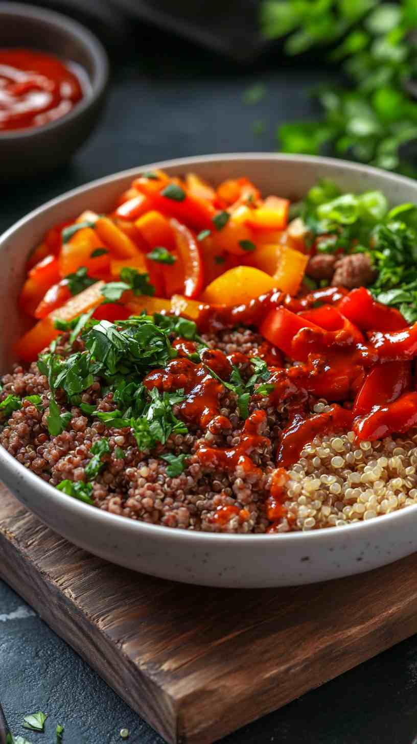 Classic Bodybuilder’s Ground Beef and Quinoa Bowl Classic Bodybuilder’s Ground Beef and Quinoa Bowl