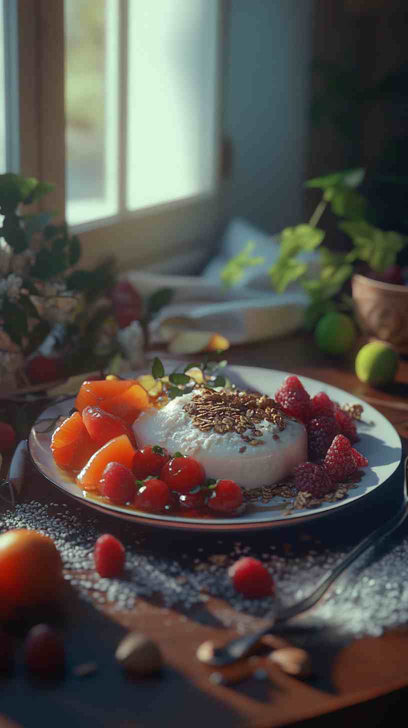 Cottage Cheese and Fresh Fruit Energy Bowl Cottage Cheese and Fresh Fruit Energy Bowl