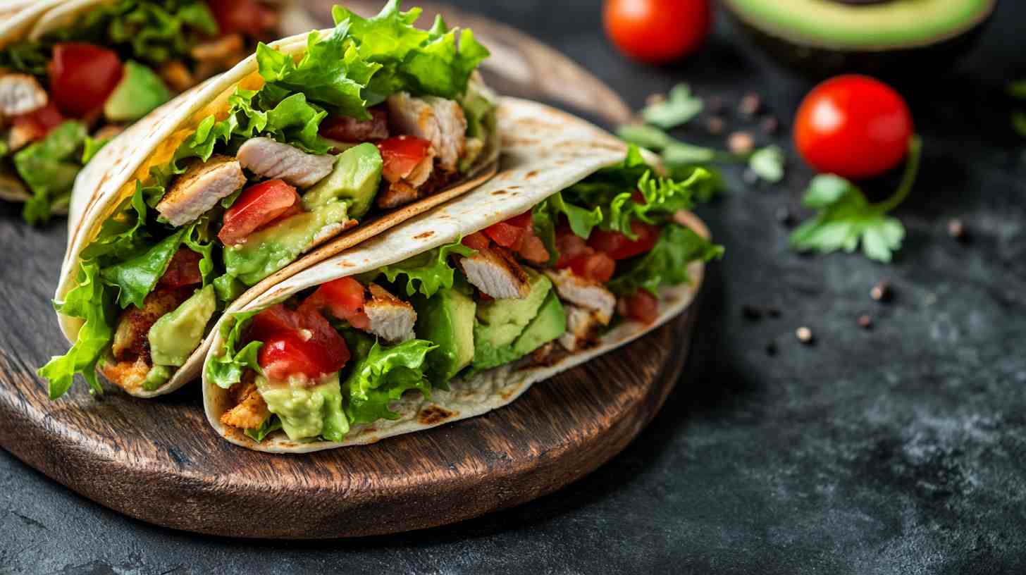 Creamy Avocado Turkey Wraps for Bulking
