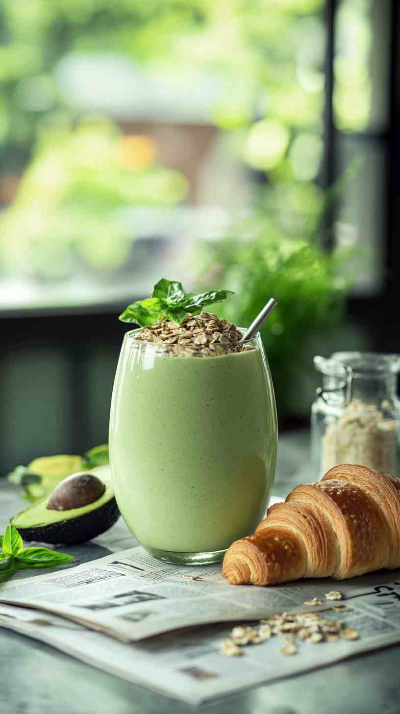 Creamy Avocado and Oat Smoothie Creamy Avocado and Oat Smoothie