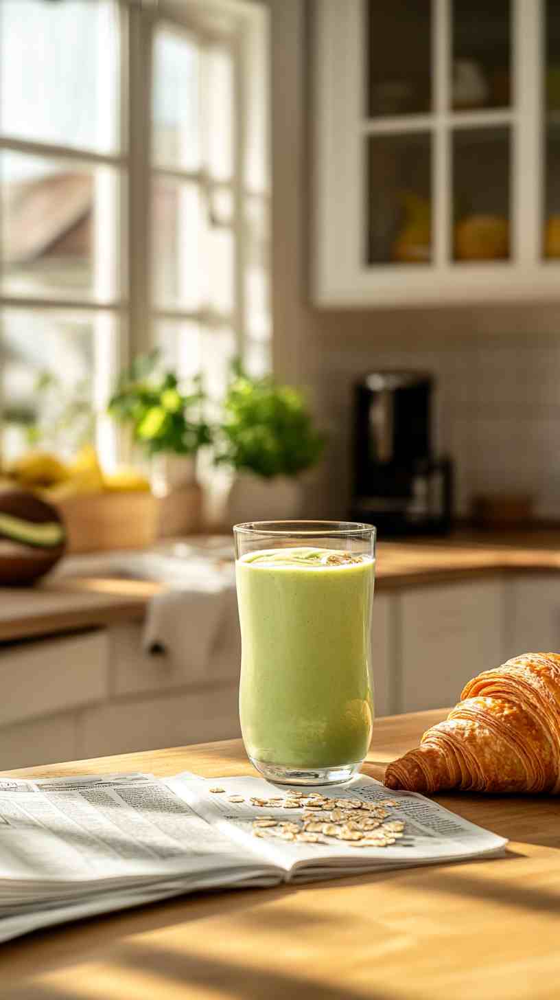 Creamy Avocado and Oat Smoothie Creamy Avocado and Oat Smoothie