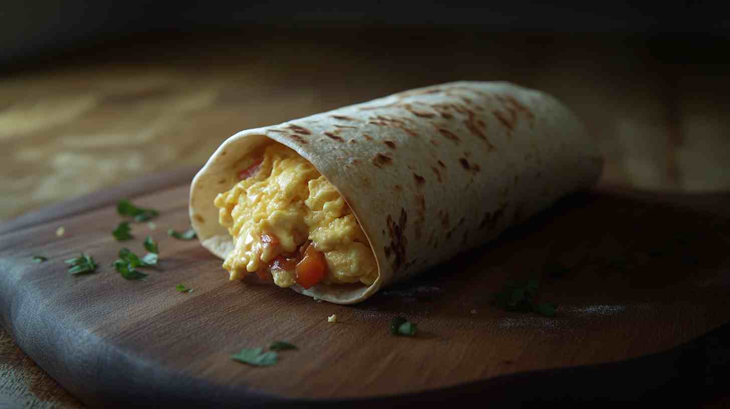 Egg and Cheese Breakfast Burrito for Gains