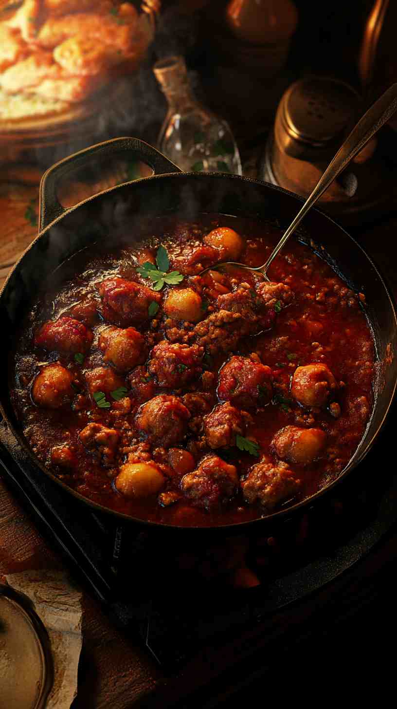 Ground Pork Afritada with a Sweet and Savory Sauce Ground Pork Afritada with a Sweet and Savory Sauce