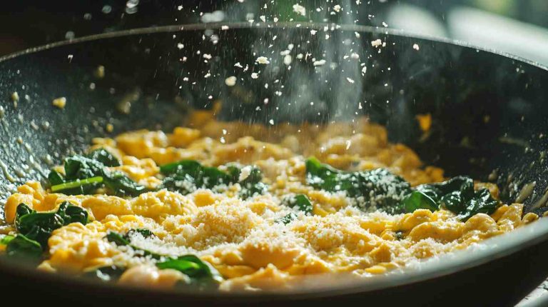 Healthy Egg and Spinach Breakfast Scramble