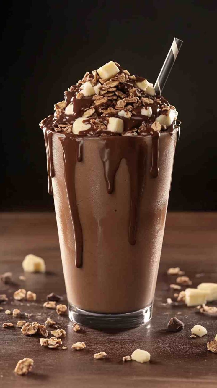 High-Calorie Chocolate Peanut Butter Smoothie