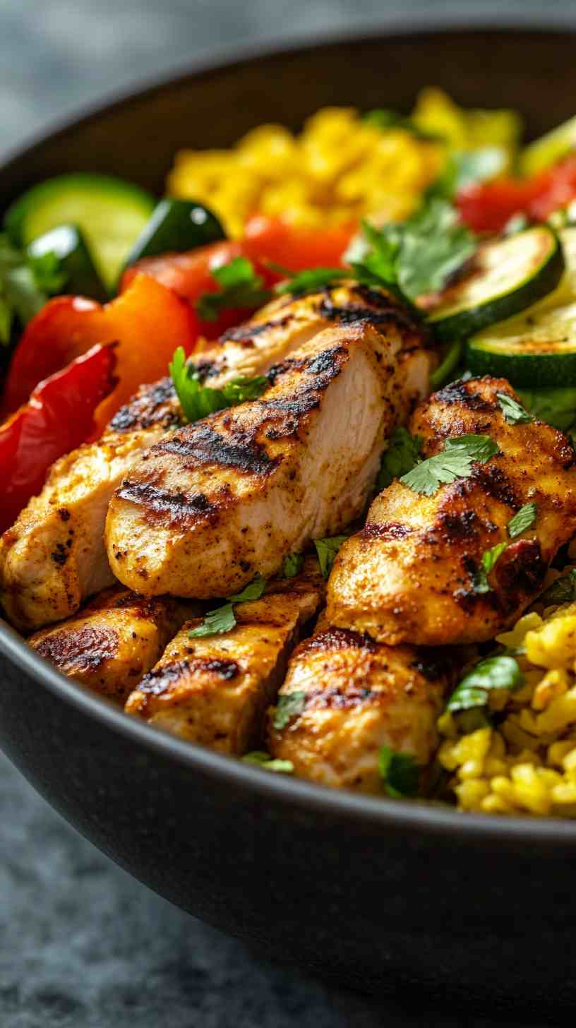 High-Calorie Muscle-Building Chicken and Rice Bowl High-Calorie Muscle-Building Chicken and Rice Bowl