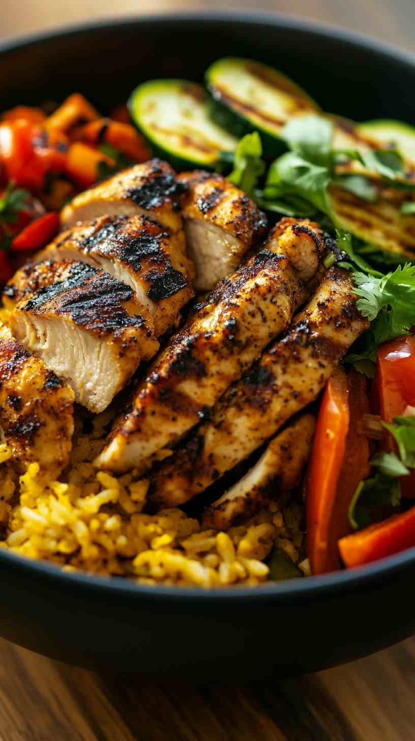 High-Calorie Muscle-Building Chicken and Rice Bowl High-Calorie Muscle-Building Chicken and Rice Bowl