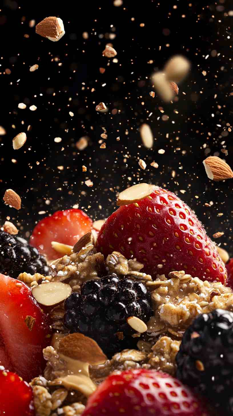 High-Protein Oatmeal with Almond Butter and Berries High-Protein Oatmeal with Almond Butter and Berries