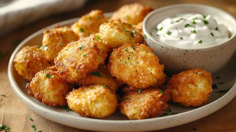 Low-Carb Zucchini Fritters with a Side of Greek Yogurt