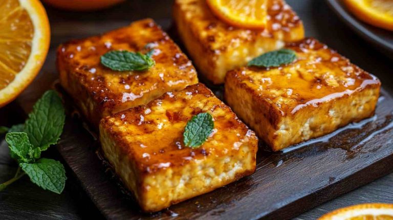 Orange Glazed Air Fryer Tofu
