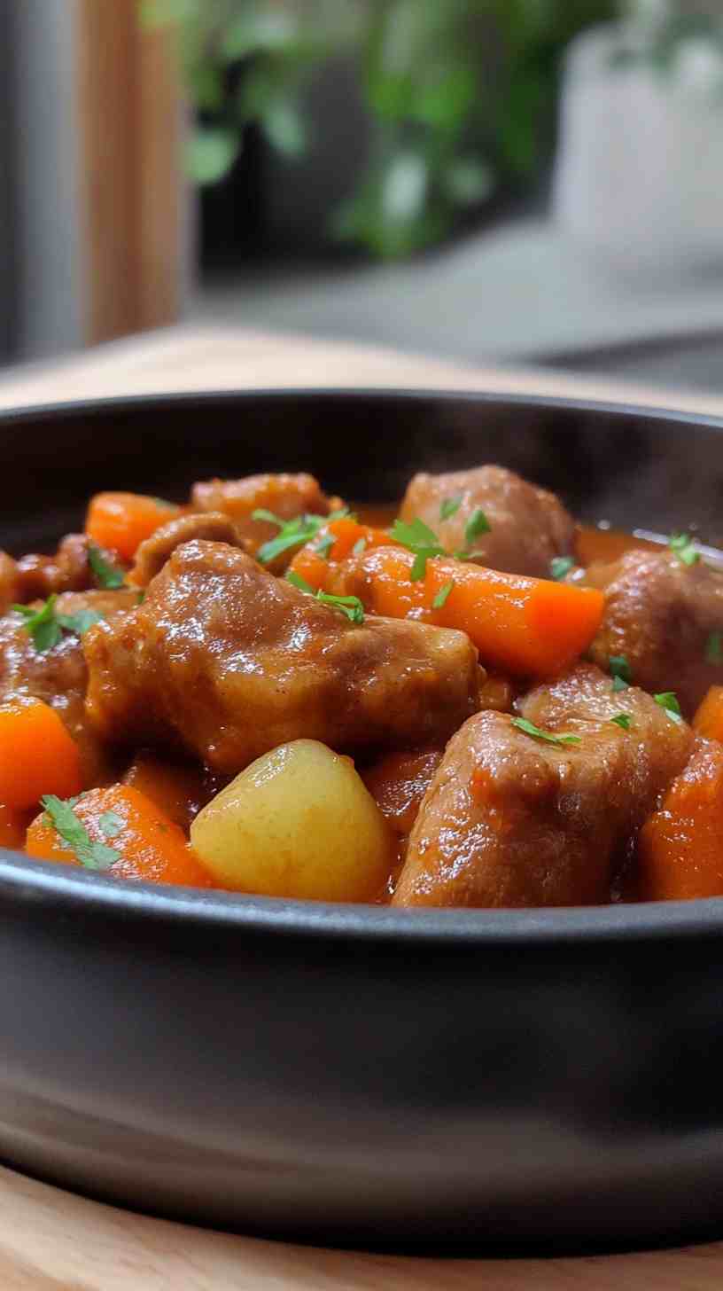 Pork Afritada Tender Pork in Tomato Sauce Pork Afritada Tender Pork in Tomato Sauce