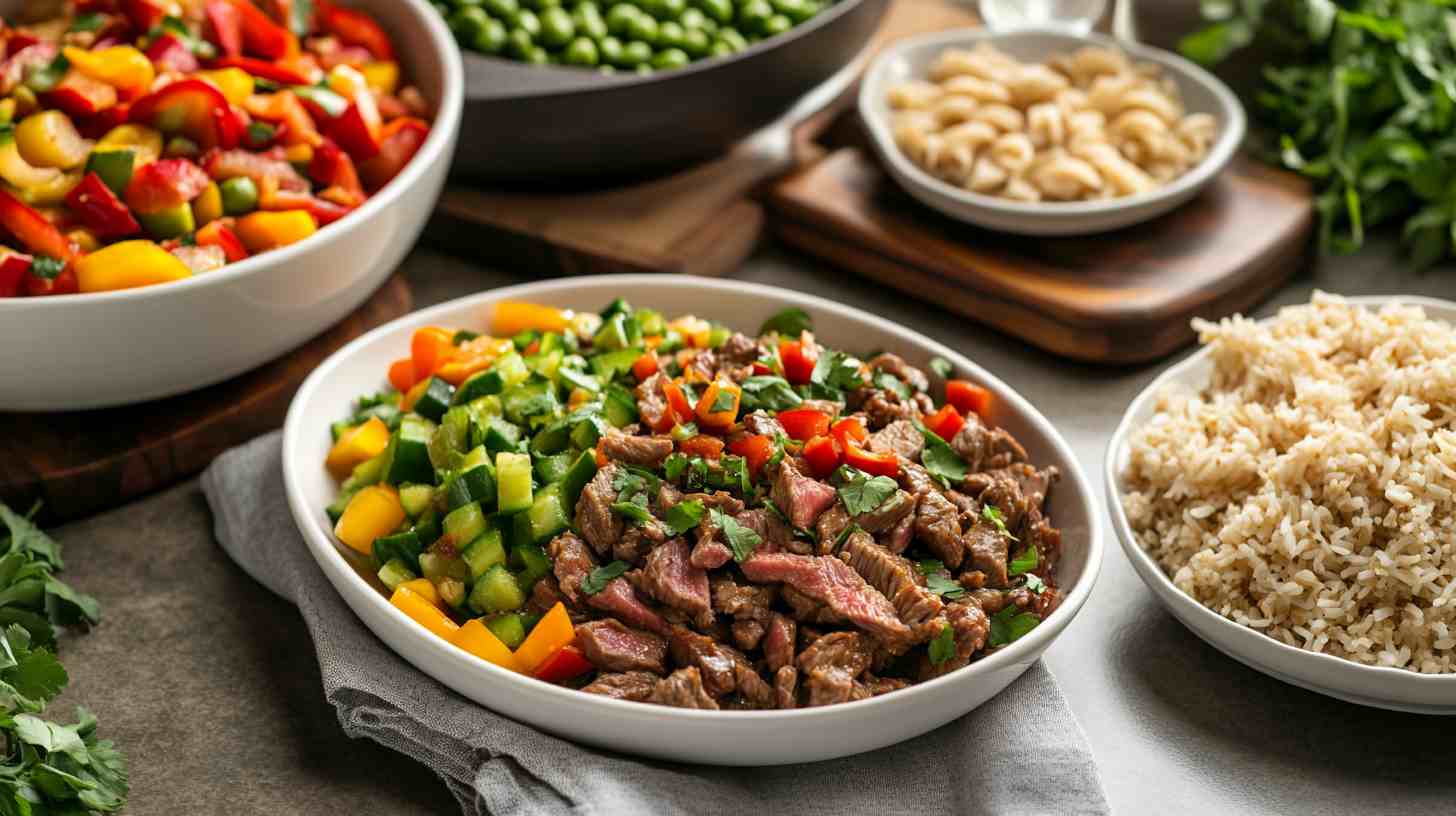 Protein-Rich Beef Stir-Fry with Jasmine Rice