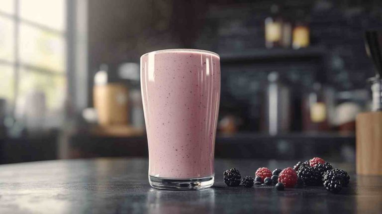 Protein Smoothie with Greek Yogurt and Berries