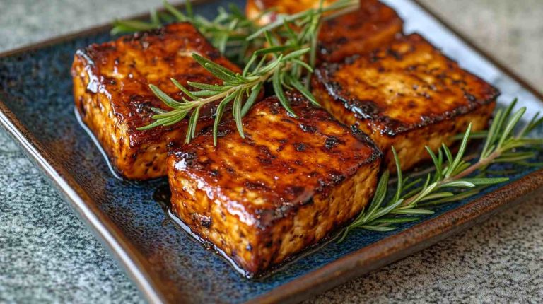 Sticky Maple Air Fryer Tofu