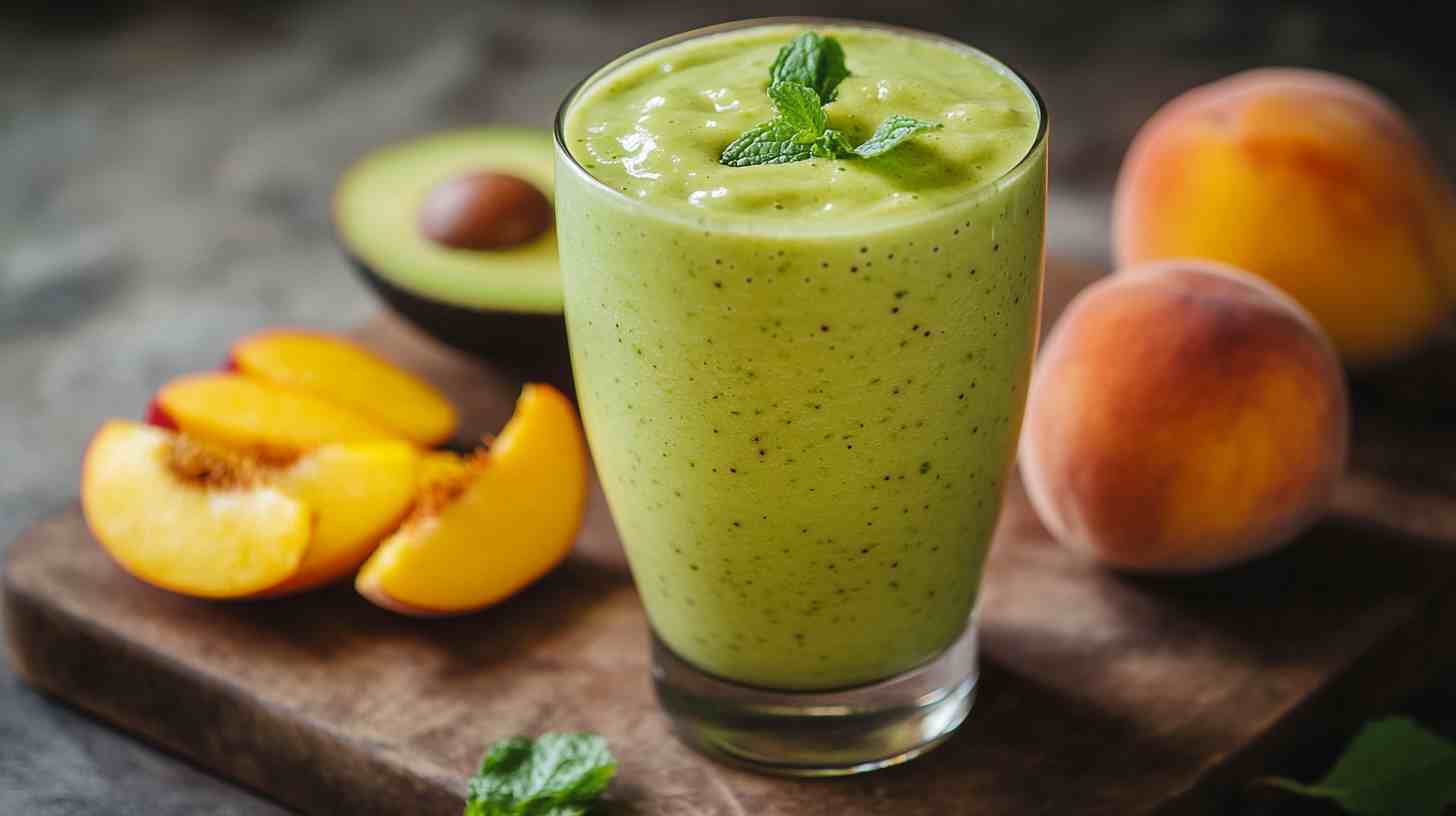 Sweet Avocado Peach Smoothie