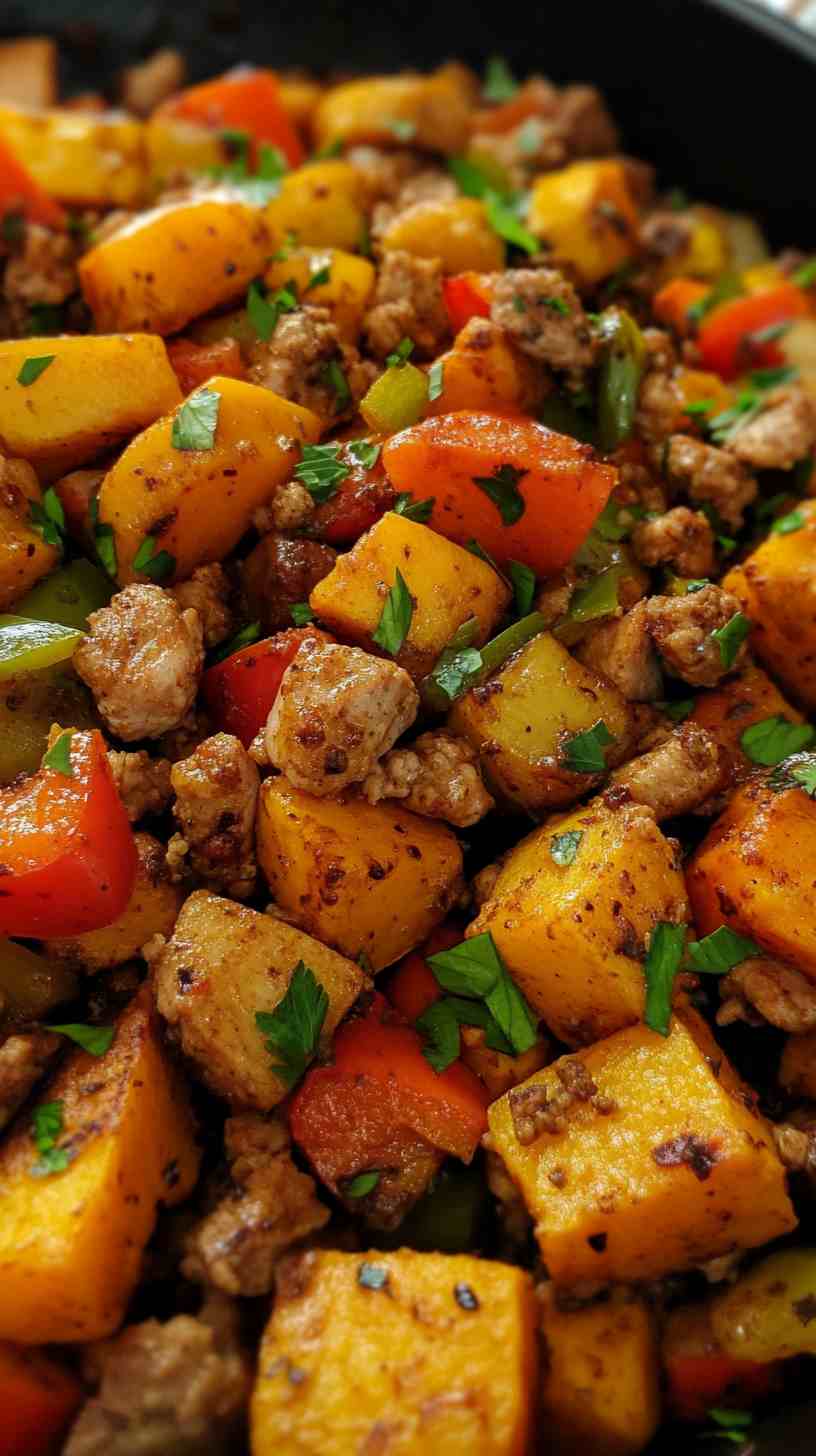 Sweet Potato and Ground Turkey Skillet for Gains Sweet Potato and Ground Turkey Skillet for Gains
