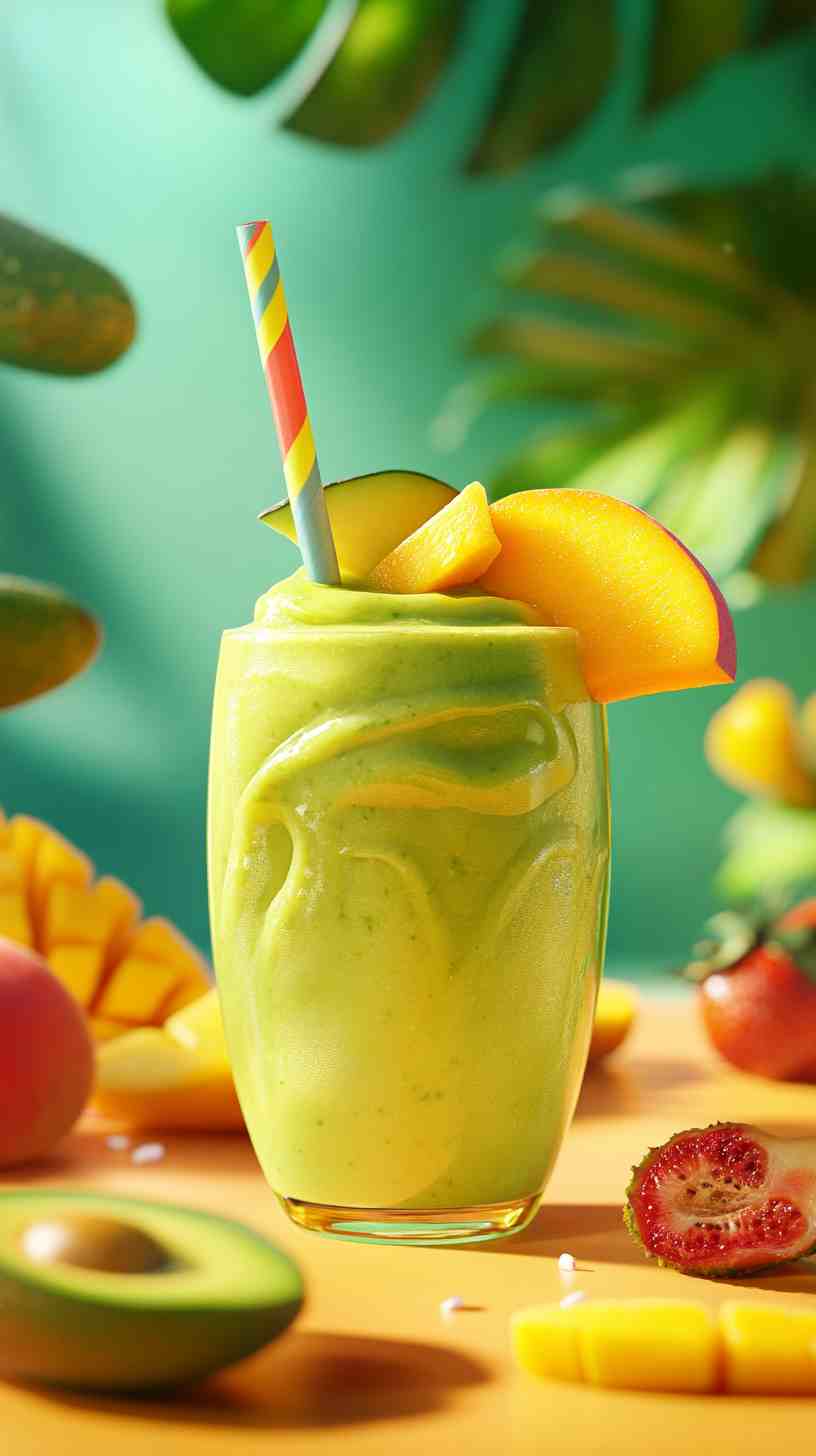 Tropical Avocado Mango Smoothie Tropical Avocado Mango Smoothie