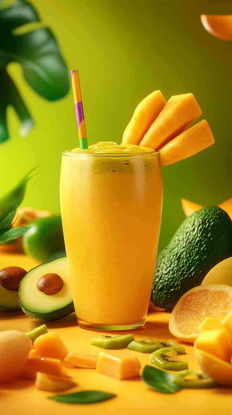 Tropical Avocado Mango Smoothie Tropical Avocado Mango Smoothie