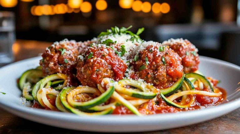 Turkey Meatballs with Zucchini Noodles
