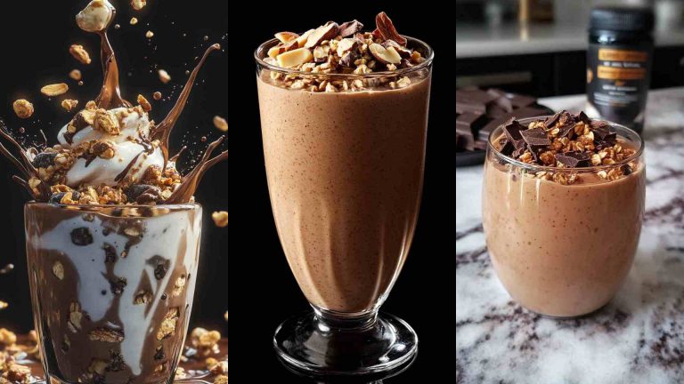High-Calorie Chocolate Peanut Butter Smoothie