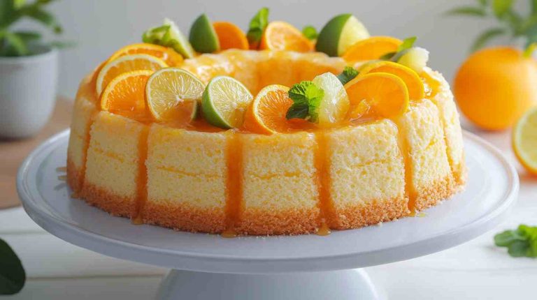 Citrus-Glazed Angel Food Cake