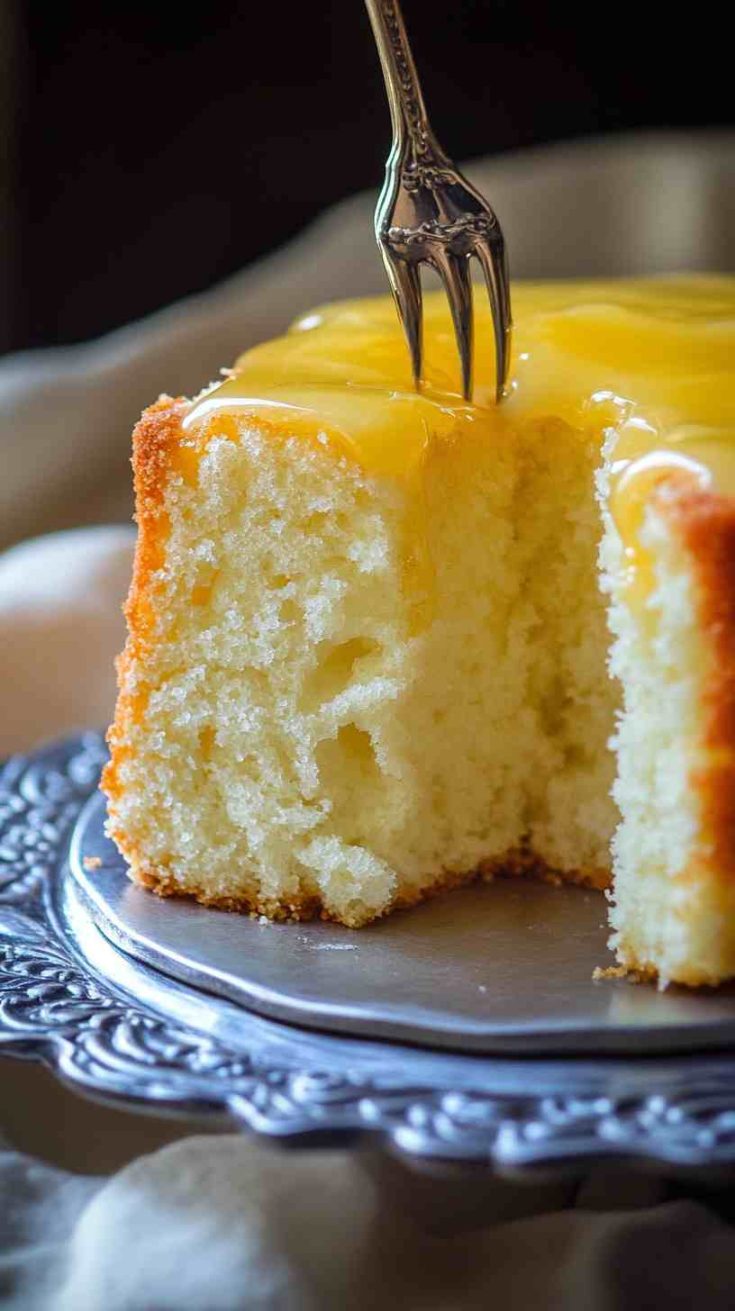 Lemon Infused Angel Food Cake
