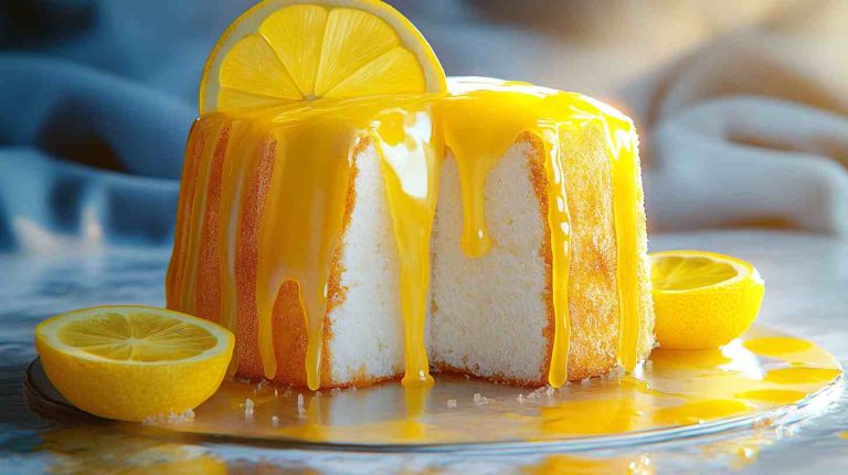 Lemon Infused Angel Food Cake