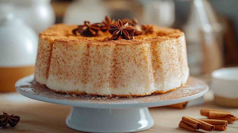 Spiced Angel Food Cake with Cinnamon Sugar