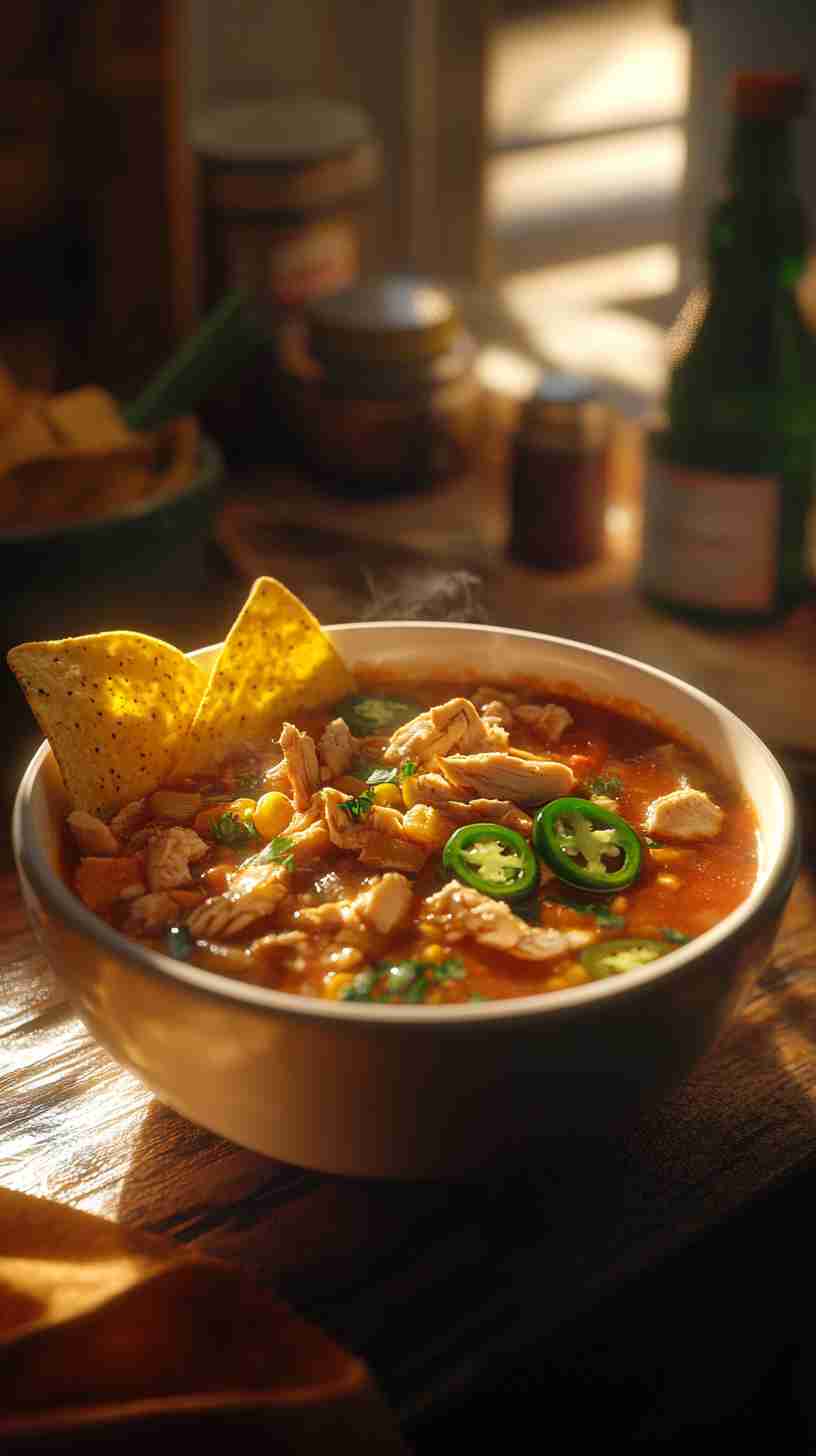Chicken Taco Soup in a Slow Cooker Chicken Taco Soup in a Slow Cooker