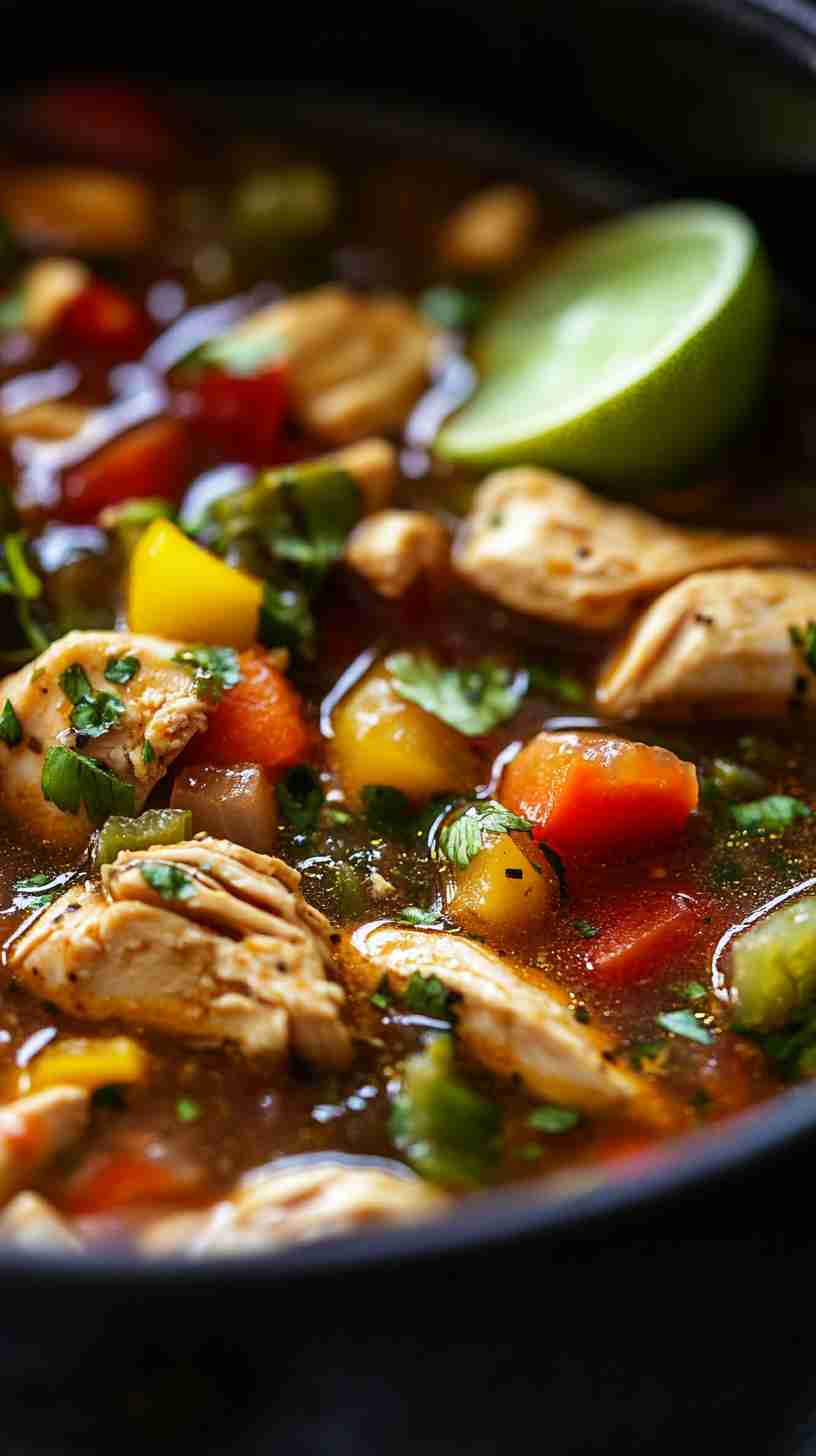 Chicken Taco Soup in a Slow Cooker Chicken Taco Soup in a Slow Cooker