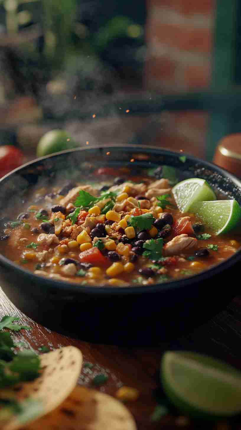 Chicken Taco Soup in a Slow Cooker Chicken Taco Soup in a Slow Cooker