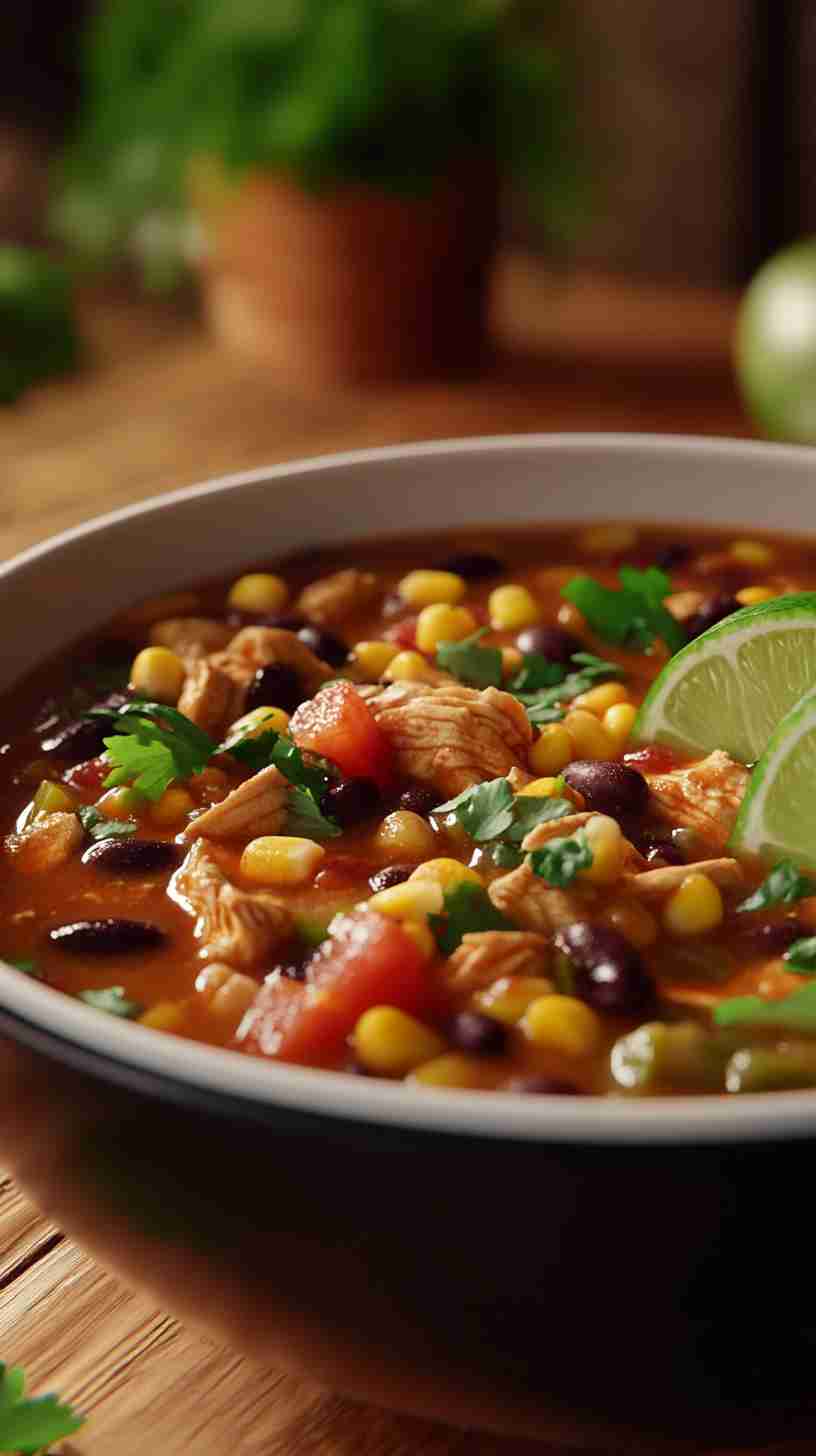Chicken Taco Soup in a Slow Cooker Chicken Taco Soup in a Slow Cooker